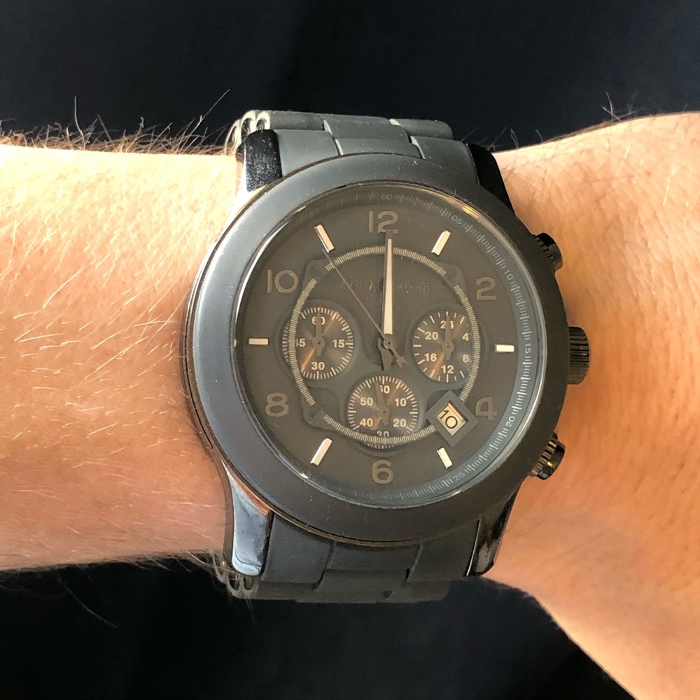 Men’s Micheal kors gunmetal oversize runway watch
